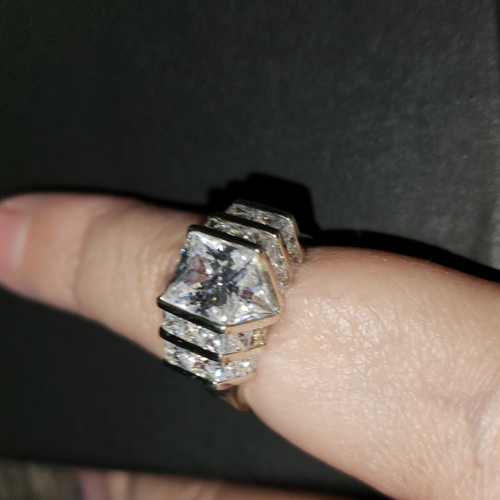 Absolute™ Cubic Zirconia Quadrillion-Cut Engagement Ring